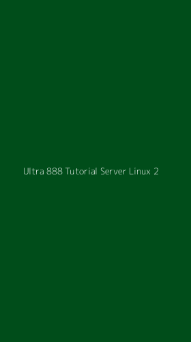 Tampilan Antarmuka Aplikasi Ultra 888 Tutorial Server Linux - 2