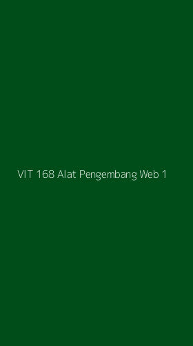 Tampilan Antarmuka Aplikasi Vit 168 Alat Pengembang Web - 1