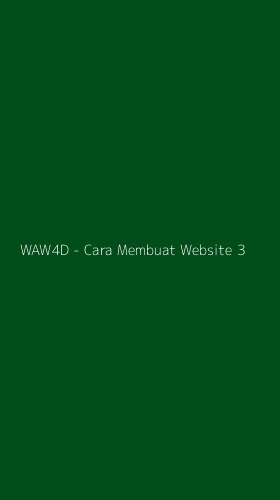 Tampilan Antarmuka Aplikasi WAW4D - Cara Membuat Website - 3