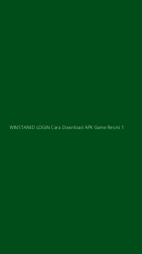 Tampilan Antarmuka Aplikasi Winstar4d Login Cara Download Apk Game Resmi - 1
