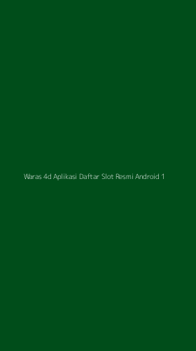 Tampilan Antarmuka Aplikasi Waras 4d Aplikasi Daftar Slot Resmi Android - 1