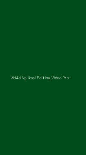 Tampilan Antarmuka Aplikasi Wd4d Aplikasi Editing Video Pro - 1