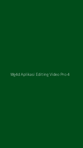 Tampilan Antarmuka Aplikasi Wg4d Aplikasi Editing Video Pro - 4