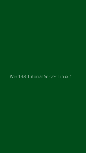 Tampilan Antarmuka Aplikasi Win 138 Tutorial Server Linux - 1