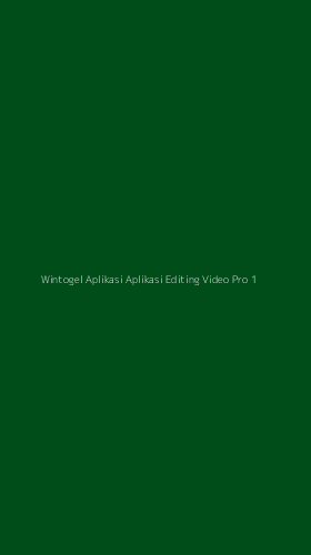 Tampilan Antarmuka Aplikasi Wintogel Aplikasi Aplikasi Editing Video Pro - 1