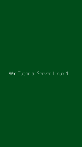 Tampilan Antarmuka Aplikasi Wm Tutorial Server Linux - 1