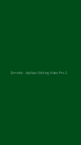 Tampilan Antarmuka Aplikasi Zorro4d - Aplikasi Editing Video Pro - 2