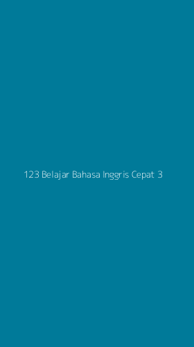 Tampilan Antarmuka Aplikasi 123 Belajar Bahasa Inggris Cepat - 3