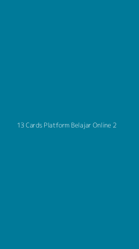 Tampilan Antarmuka Aplikasi 13 Cards Platform Belajar Online - 2