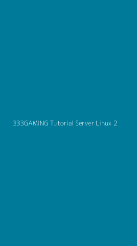 Tampilan Antarmuka Aplikasi 333gaming Tutorial Server Linux - 2