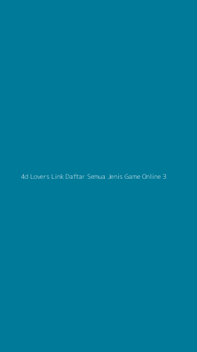 Tampilan Antarmuka Aplikasi 4d Lovers Link Daftar Semua Jenis Game Online - 3