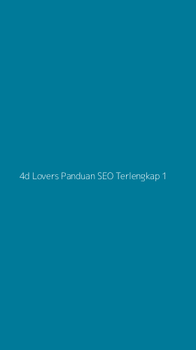 Tampilan Antarmuka Aplikasi 4d Lovers Panduan Seo Terlengkap - 1