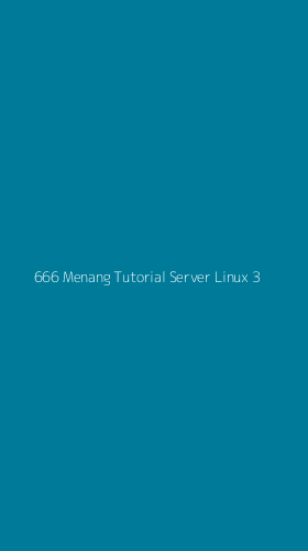 Tampilan Antarmuka Aplikasi 666 Menang Tutorial Server Linux - 3