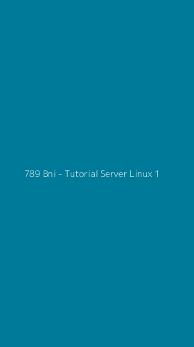 Tampilan Antarmuka Aplikasi 789 Bni - Tutorial Server Linux - 1