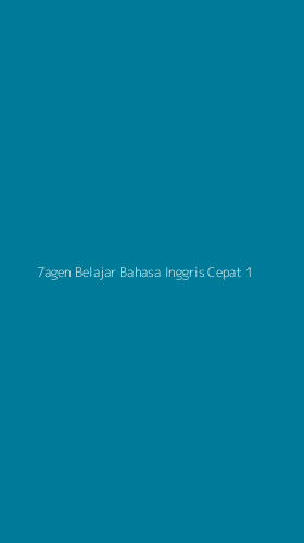 Tampilan Antarmuka Aplikasi 7agen Belajar Bahasa Inggris Cepat - 1