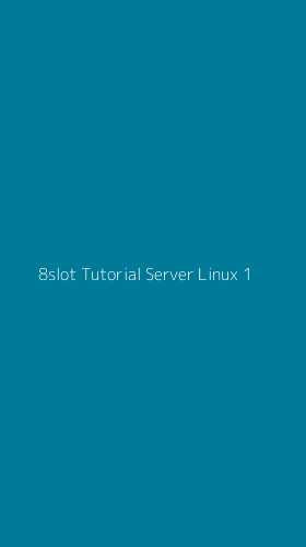 Tampilan Antarmuka Aplikasi 8slot Tutorial Server Linux - 1