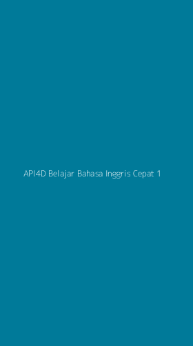 Tampilan Antarmuka Aplikasi Api4d Belajar Bahasa Inggris Cepat - 1