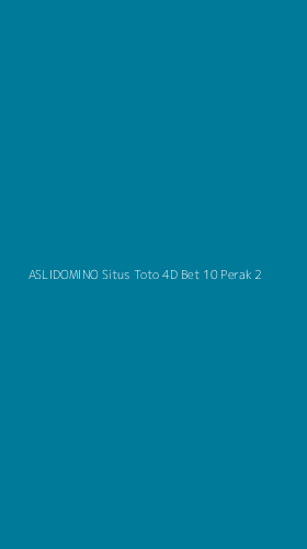 Tampilan Antarmuka Aplikasi Aslidomino Situs Toto 4d Bet 10 Perak - 2