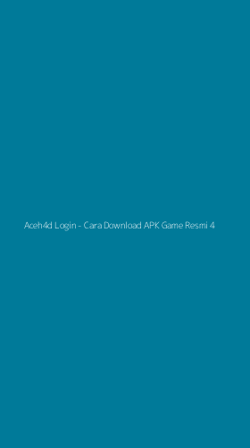 Tampilan Antarmuka Aplikasi Aceh4d Login - Cara Download APK Game Resmi - 4