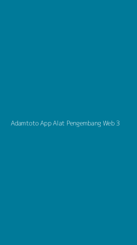 Tampilan Antarmuka Aplikasi Adamtoto App Alat Pengembang Web - 3