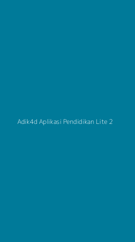 Tampilan Antarmuka Aplikasi Adik4d Aplikasi Pendidikan Lite - 2