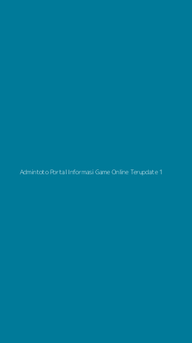 Tampilan Antarmuka Aplikasi Admintoto Portal Informasi Game Online Terupdate - 1