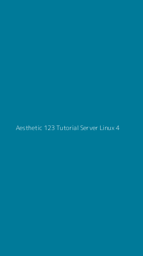 Tampilan Antarmuka Aplikasi Aesthetic 123 Tutorial Server Linux - 4
