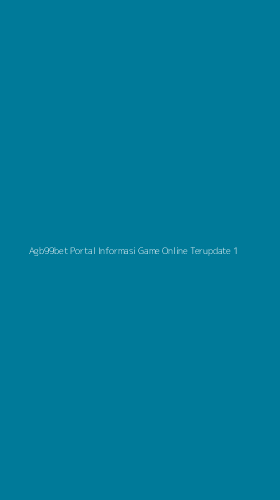 Tampilan Antarmuka Aplikasi Agb99bet Portal Informasi Game Online Terupdate - 1