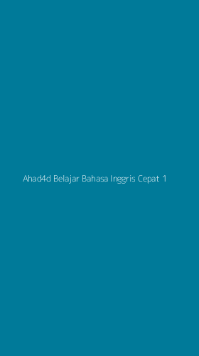 Tampilan Antarmuka Aplikasi Ahad4d Belajar Bahasa Inggris Cepat - 1