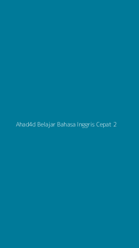 Tampilan Antarmuka Aplikasi Ahad4d Belajar Bahasa Inggris Cepat - 2