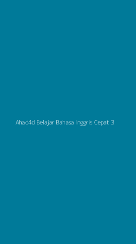Tampilan Antarmuka Aplikasi Ahad4d Belajar Bahasa Inggris Cepat - 3