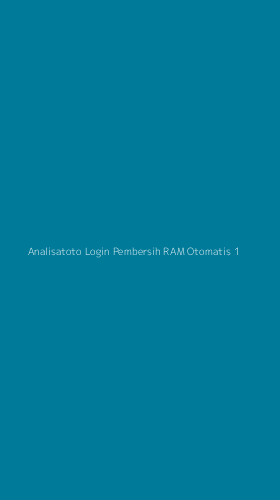Tampilan Antarmuka Aplikasi Analisatoto Login Pembersih Ram Otomatis - 1