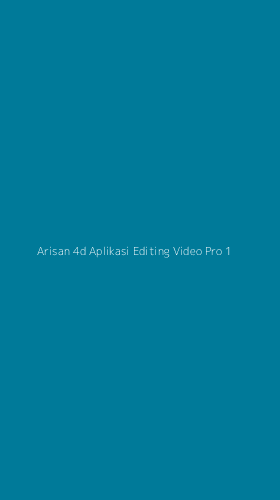 Tampilan Antarmuka Aplikasi Arisan 4d Aplikasi Editing Video Pro - 1