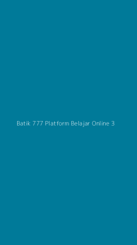 Tampilan Antarmuka Aplikasi Batik 777 Platform Belajar Online - 3
