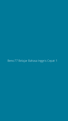 Tampilan Antarmuka Aplikasi Bemo77 Belajar Bahasa Inggris Cepat - 1