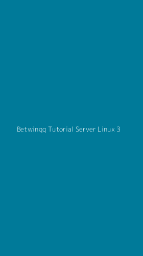 Tampilan Antarmuka Aplikasi Betwinqq Tutorial Server Linux - 3