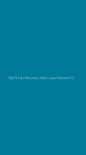 Tampilan Antarmuka Aplikasi Big79 Cara Recovery Akun Lupa Password - 3