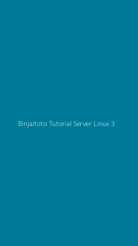 Tampilan Antarmuka Aplikasi Binjaitoto Tutorial Server Linux - 3