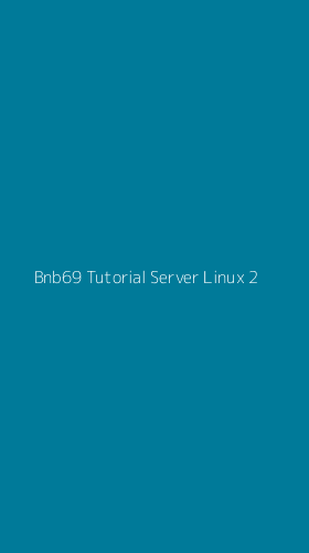 Tampilan Antarmuka Aplikasi Bnb69 Tutorial Server Linux - 2