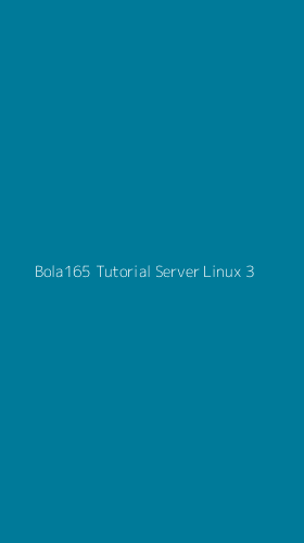 Tampilan Antarmuka Aplikasi Bola165 Tutorial Server Linux - 3