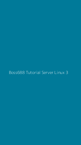 Tampilan Antarmuka Aplikasi Boss688 Tutorial Server Linux - 3