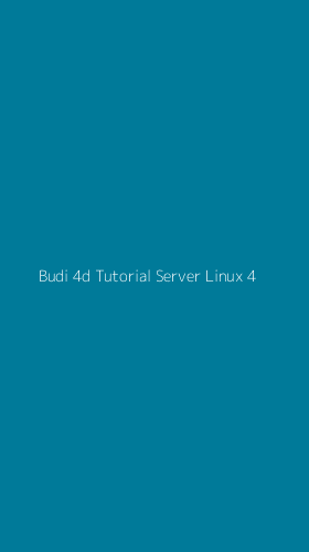 Tampilan Antarmuka Aplikasi Budi 4d Tutorial Server Linux - 4