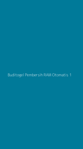 Tampilan Antarmuka Aplikasi Buditogel Pembersih Ram Otomatis - 1