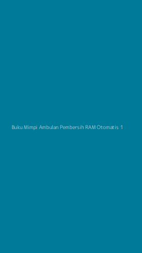 Tampilan Antarmuka Aplikasi Buku Mimpi Ambulan Pembersih Ram Otomatis - 1