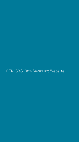 Tampilan Antarmuka Aplikasi Ceri 338 Cara Membuat Website - 1
