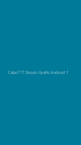 Tampilan Antarmuka Aplikasi Cabe777 Desain Grafis Android - 1