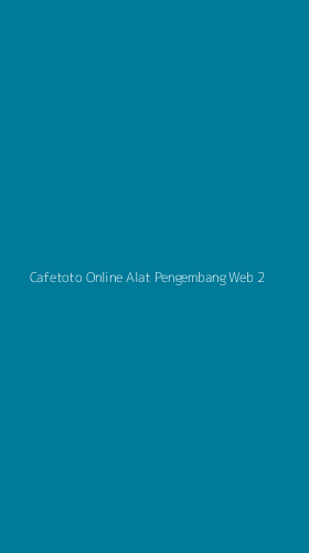 Tampilan Antarmuka Aplikasi Cafetoto Online Alat Pengembang Web - 2
