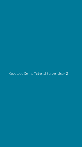 Tampilan Antarmuka Aplikasi Cebutoto Online Tutorial Server Linux - 2