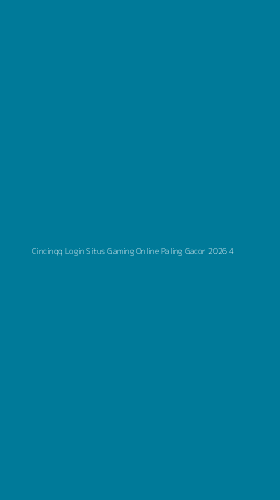 Tampilan Antarmuka Aplikasi Cincinqq Login Situs Gaming Online Paling Gacor 2026 - 4