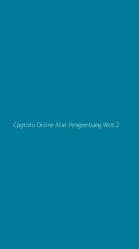 Tampilan Antarmuka Aplikasi Cpgtoto Online Alat Pengembang Web - 2